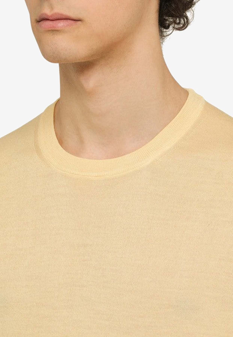 Drumohr Wool Crewneck Sweater Yellow