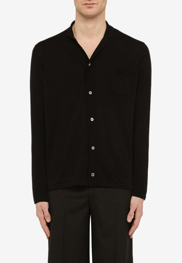 Drumohr V-neck Basic Shirt  Black