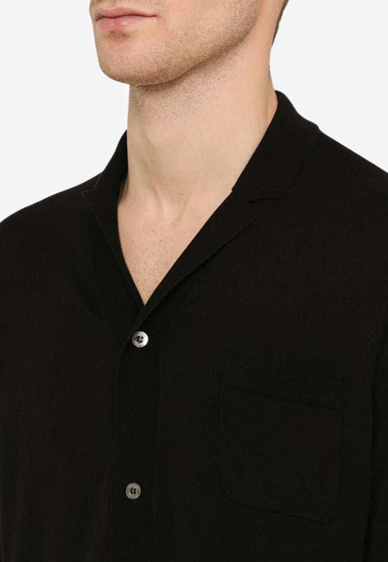 Drumohr V-neck Basic Shirt  Black