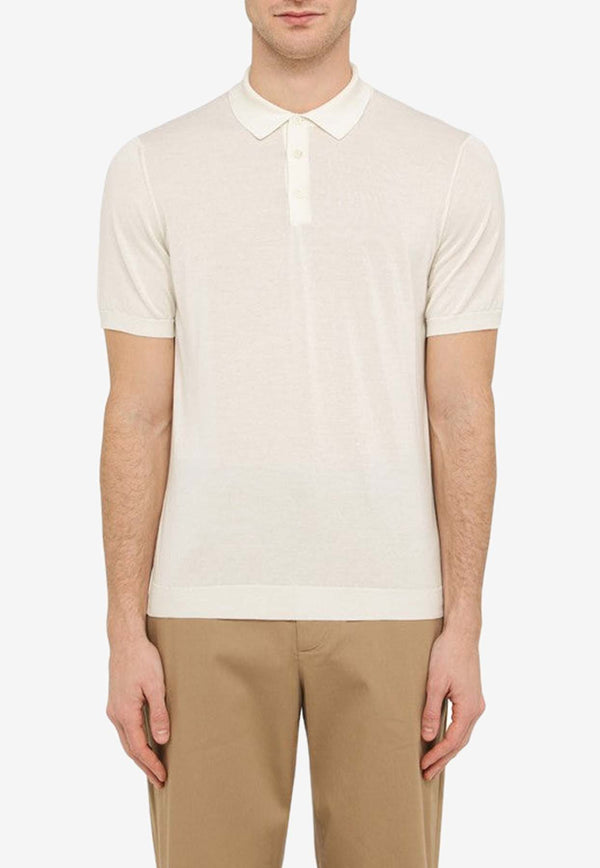Drumohr Short-Sleeved Polo T-shirt White