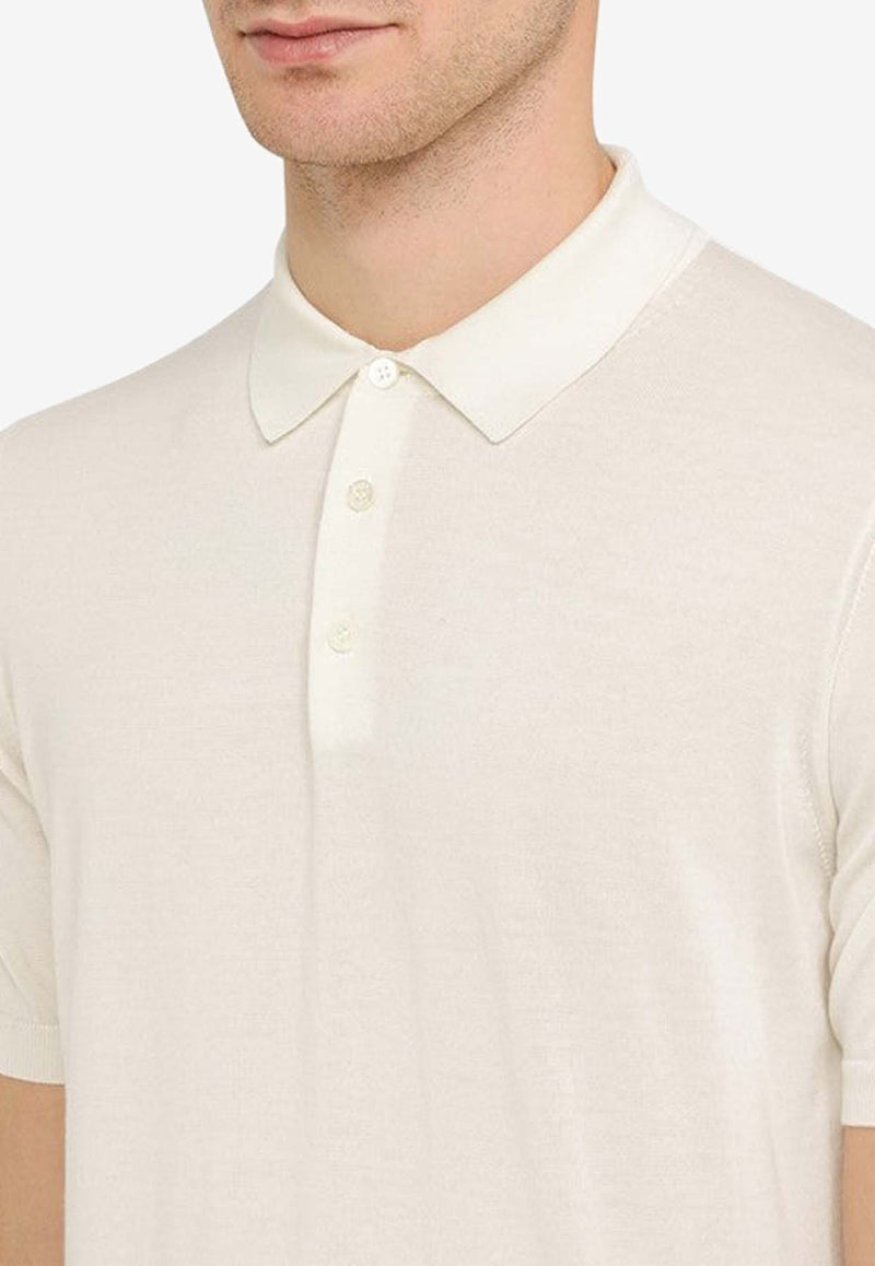 Drumohr Short-Sleeved Polo T-shirt White
