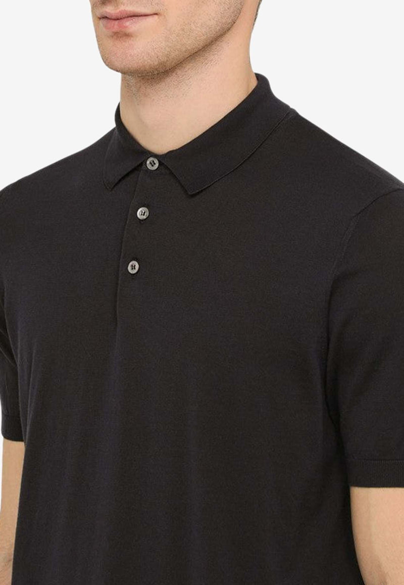 Drumohr Short-Sleeved Polo T-shirt Blue
