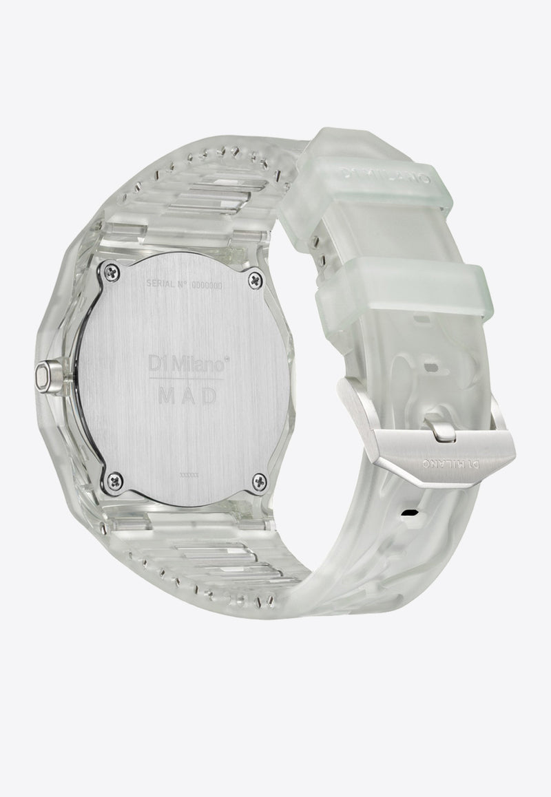 D1 Milano X Mad Soul Transparent Watch White D1-MDRJ02WHITE