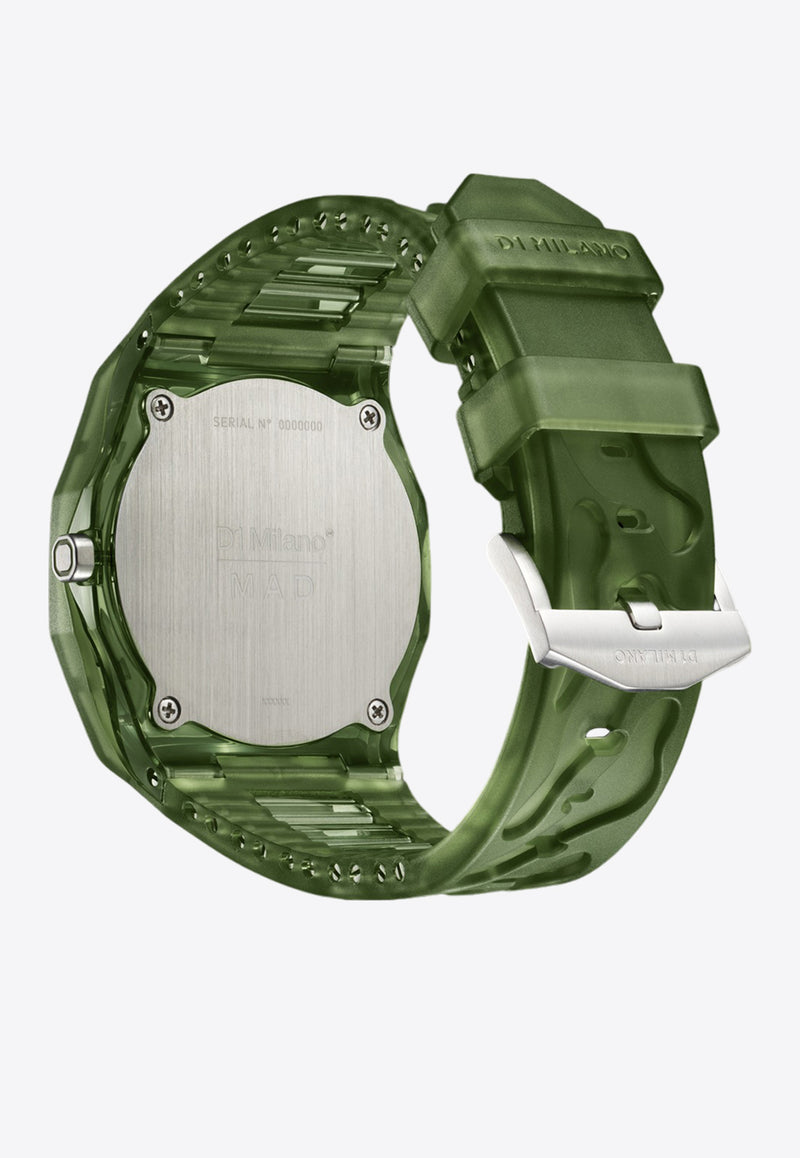 D1 Milano X Mad Viridis Transparent Watch Green D1-MDRJ05GREEN