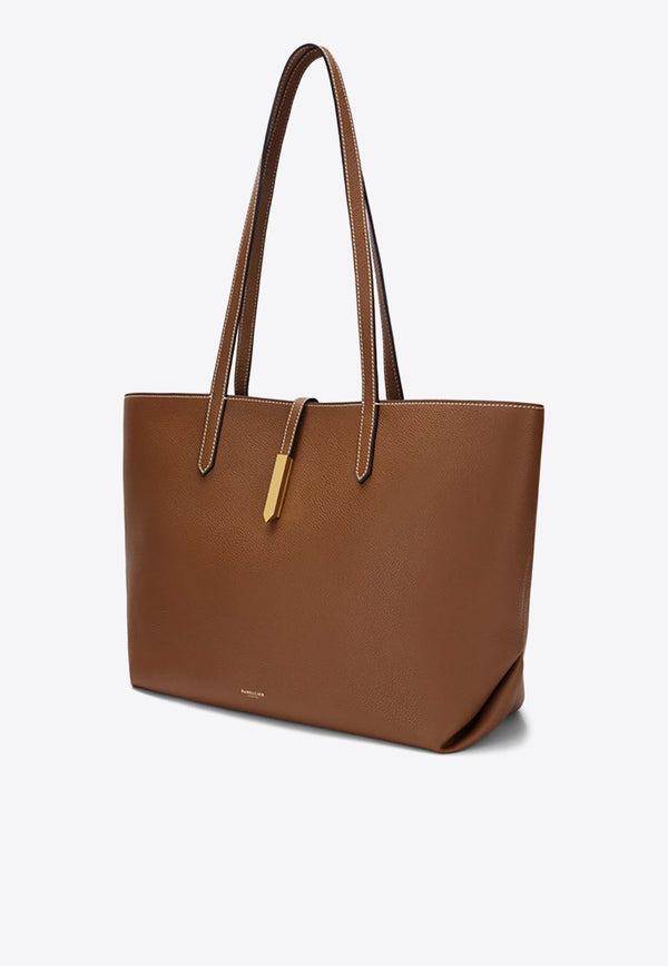 DeMellier London The Tokyo Grained Leather Tote Bag Brown D102TAN