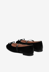 Dolce & Gabbana Kids Girls Patent Leather Ballet Flats Black D11294 A4831 80999