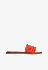 Dolce & Gabbana Kids Girls Ruched Nappa Leather Sandals Orange D11373 A1850 81166