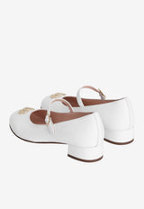 Dolce & Gabbana Kids Girls Nappa Leather Ballet Flats White D11397 A1200 80001