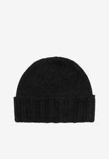 Drumohr Cashmere Ribbed Beanie Black D1K750WS/R_DRUMH-690