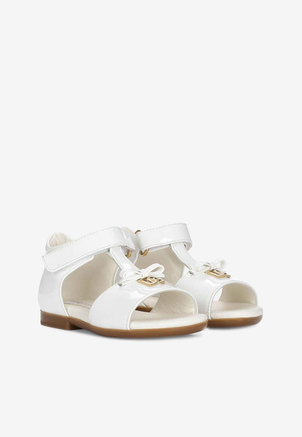 Dolce & Gabbana Kids Baby Girls DG Patent Leather Sandals D20082 A1328 87682 White