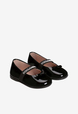 Dolce & Gabbana Kids Baby Girls Patent Leather Ballet Flats Black D20093 A4831 80999
