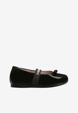 Dolce & Gabbana Kids Baby Girls Patent Leather Ballet Flats Black D20093 A4831 80999