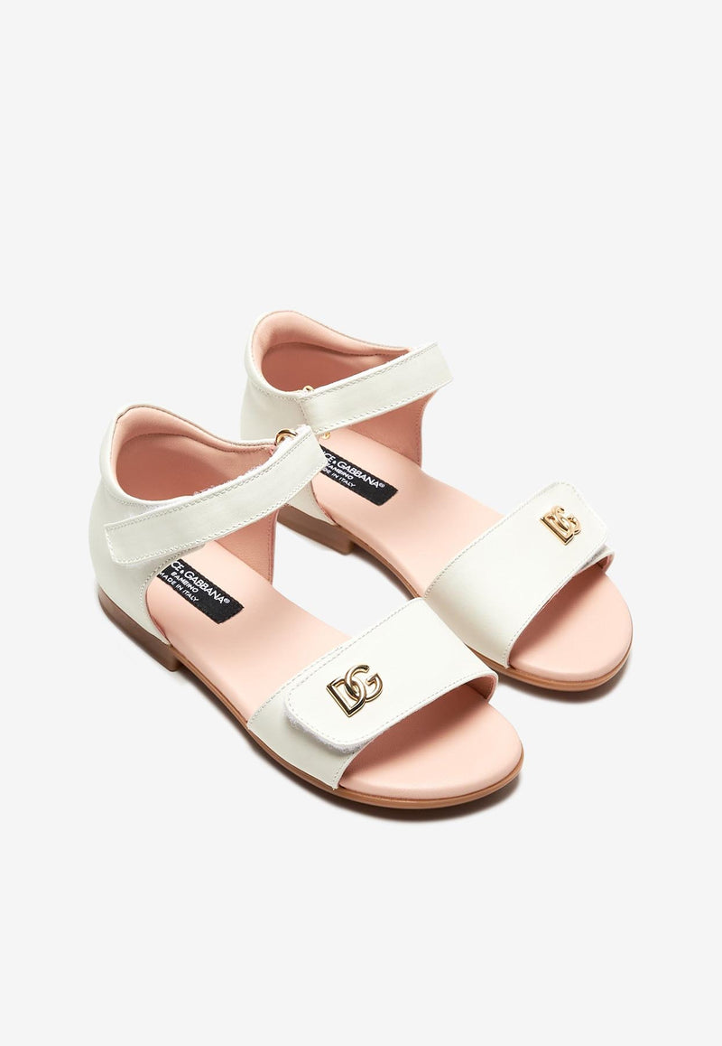 Dolce & Gabbana Kids Baby Girls Leather Sandals D20099 A1223 8S936 White