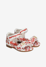 Dolce & Gabbana Kids Baby Girls Majolica Print Lambskin Sandals Multicolor D20099 AV210 IH3TN
