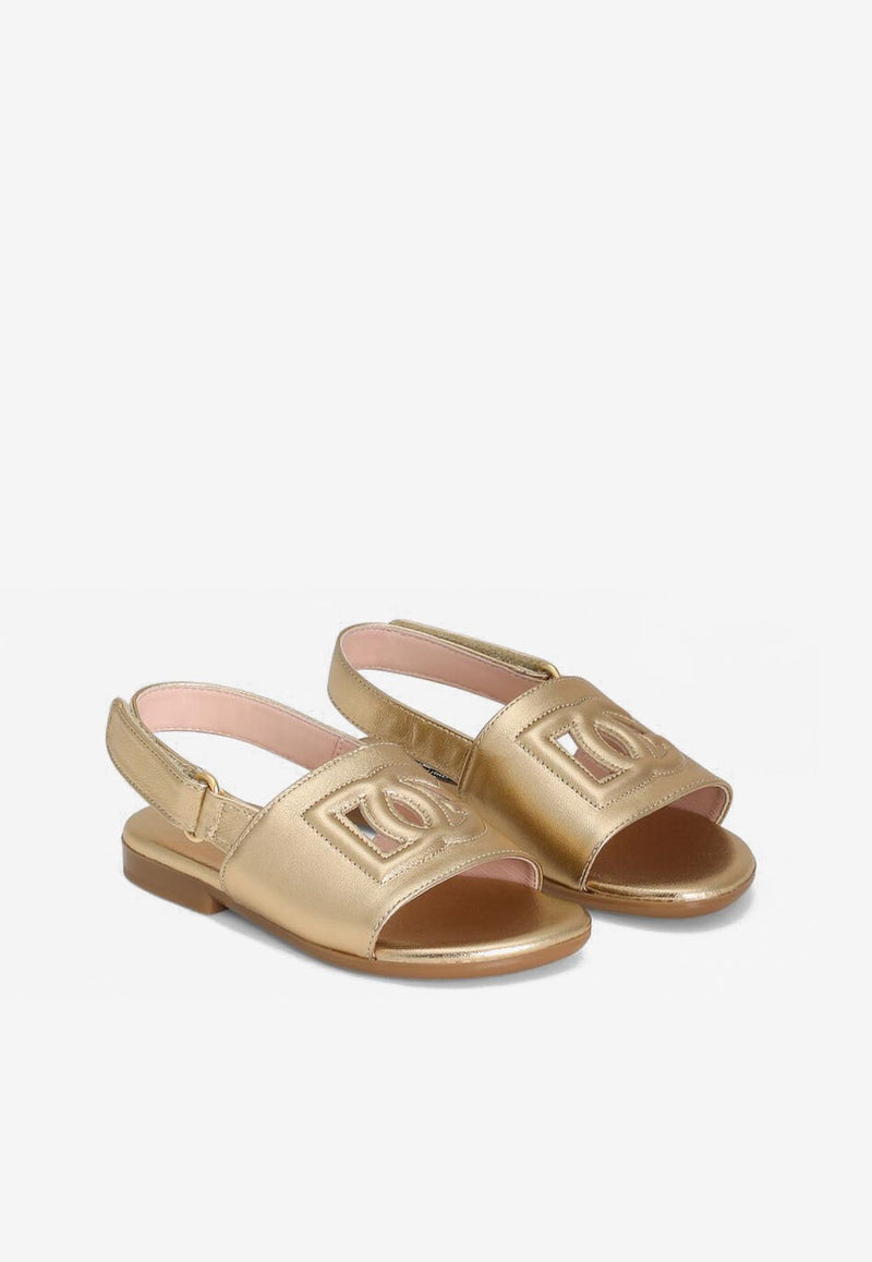 Dolce & Gabbana Kids Baby Girls Logo Sandals D20100 A1253 8H944 Gold 