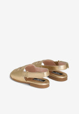 Dolce & Gabbana Kids Baby Girls Logo Sandals D20100 A1253 8H944 Gold 