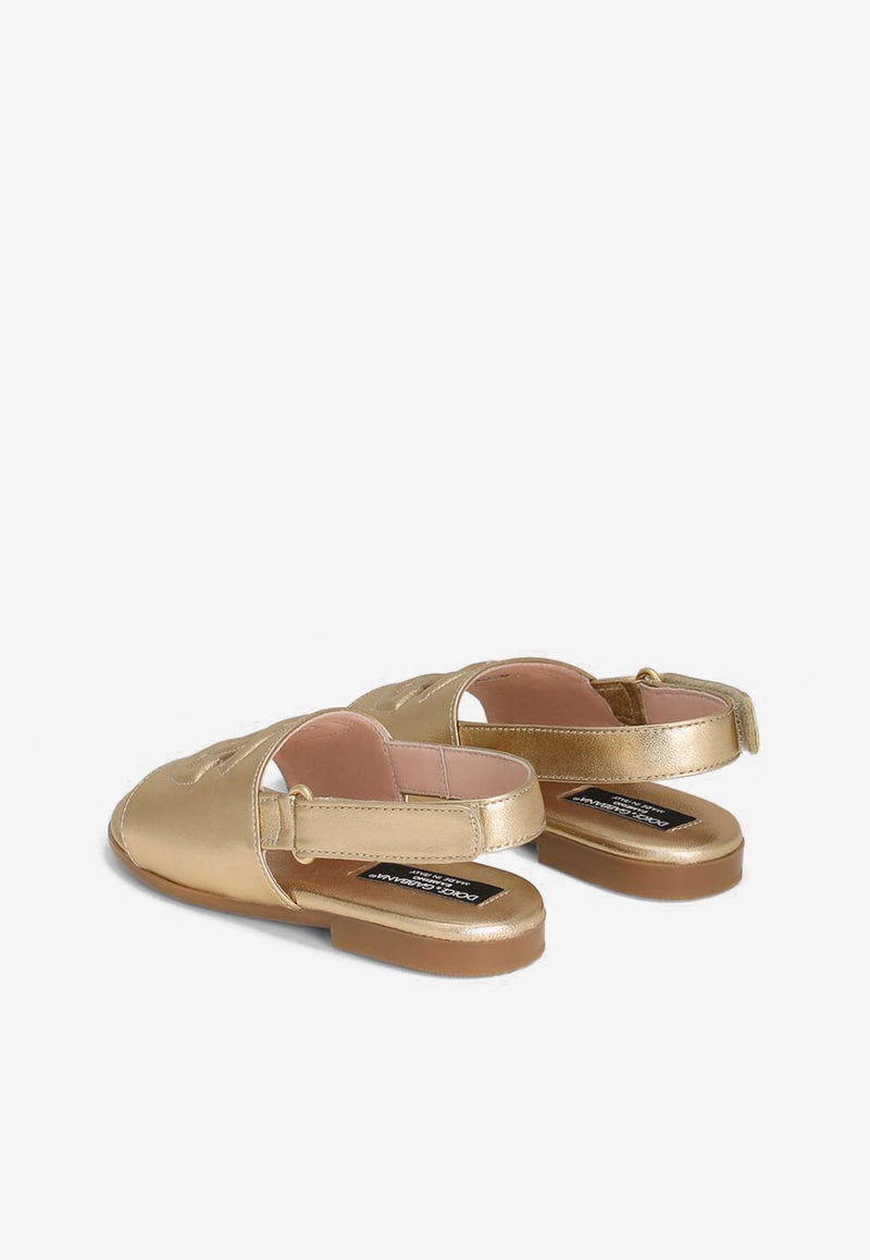 Dolce & Gabbana Kids Baby Girls Logo Sandals D20100 A1253 8H944 Gold 