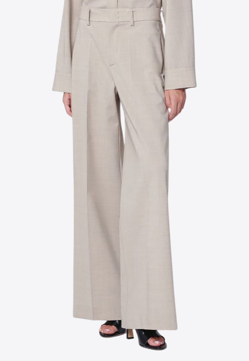 P.A.R.O.S.H Wide Wool Tailored Pants Bone D232245WO/R_PAROS-038