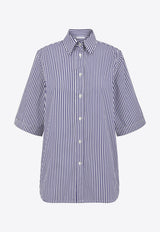 P.A.R.O.S.H Cerbiatto Striped Shirt Blue D381217CERBIATTO25_812
