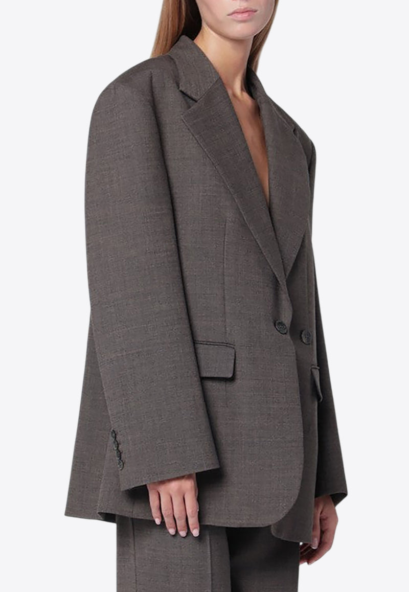P.A.R.O.S.H Wool-Blend Double-Breasted Blazer Gray D420326PL/R_PAROS-024