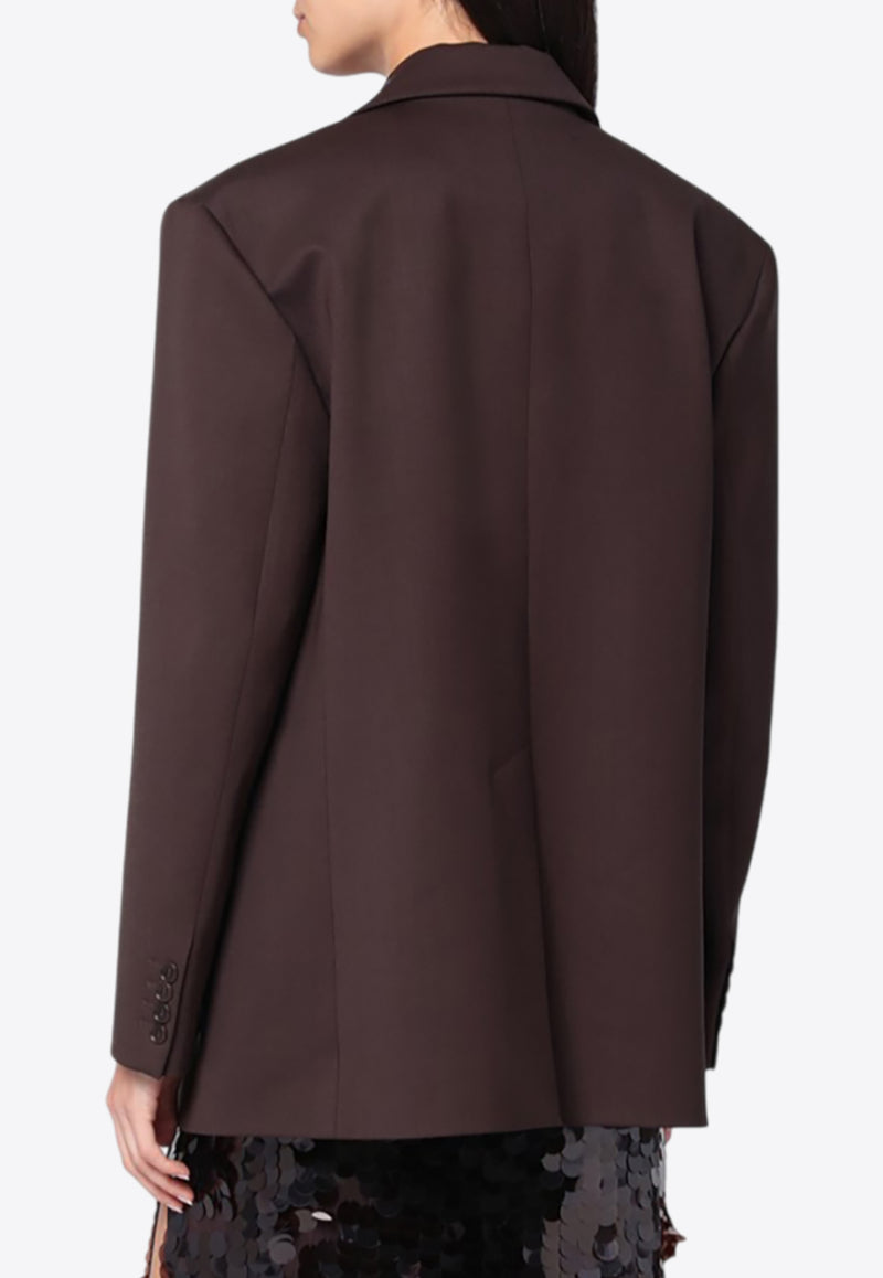 P.A.R.O.S.H Single-Breasted Wool Jacket Brown D420326WO/R_PAROS-086