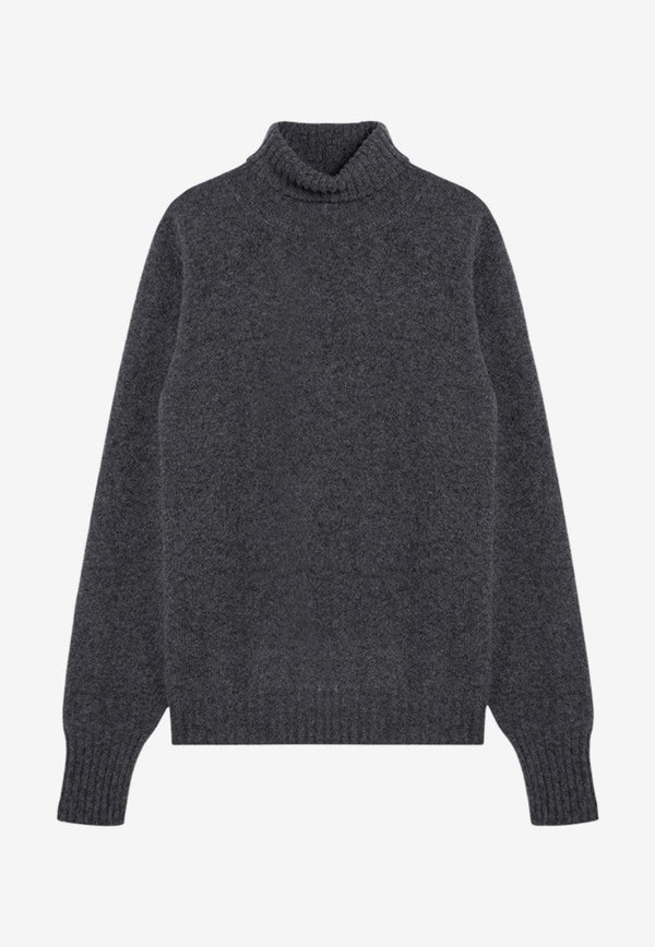 Drumohr High-Neck Wool Sweater Gray D4W404NWO/P_DRUMH-670