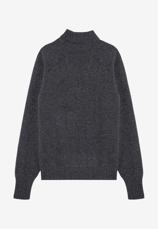 Drumohr High-Neck Wool Sweater Gray D4W404NWO/P_DRUMH-670