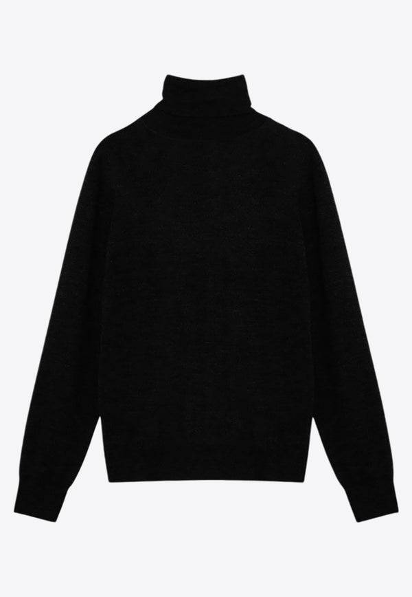 P.A.R.O.S.H Cashmere and Silk Turtleneck Sweater Black D512933WO/P_PAROS-013