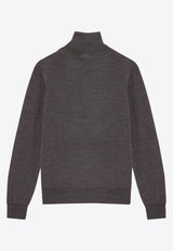 P.A.R.O.S.H Cashmere and Silk Turtleneck Sweater Brown D512933WO/P_PAROS-026