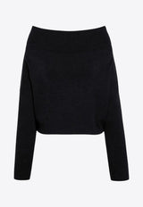 P.A.R.O.S.H Wool and Cashmere Off-Shoulder Sweater Gray D540827WO/P_PAROS-037