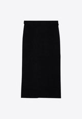 P.A.R.O.S.H Wool and Cashmere Midi Skirt Gray D560600CO/P_PAROS-037