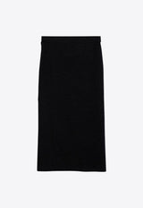 P.A.R.O.S.H Wool and Cashmere Midi Skirt Gray D560600CO/P_PAROS-037