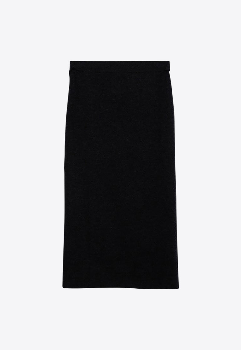 P.A.R.O.S.H Wool and Cashmere Midi Skirt Gray D560600CO/P_PAROS-037