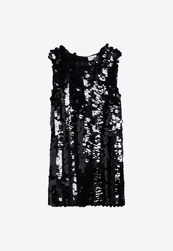 P.A.R.O.S.H Sequined Mini Dress Black D721982PL/P_PAROS-013