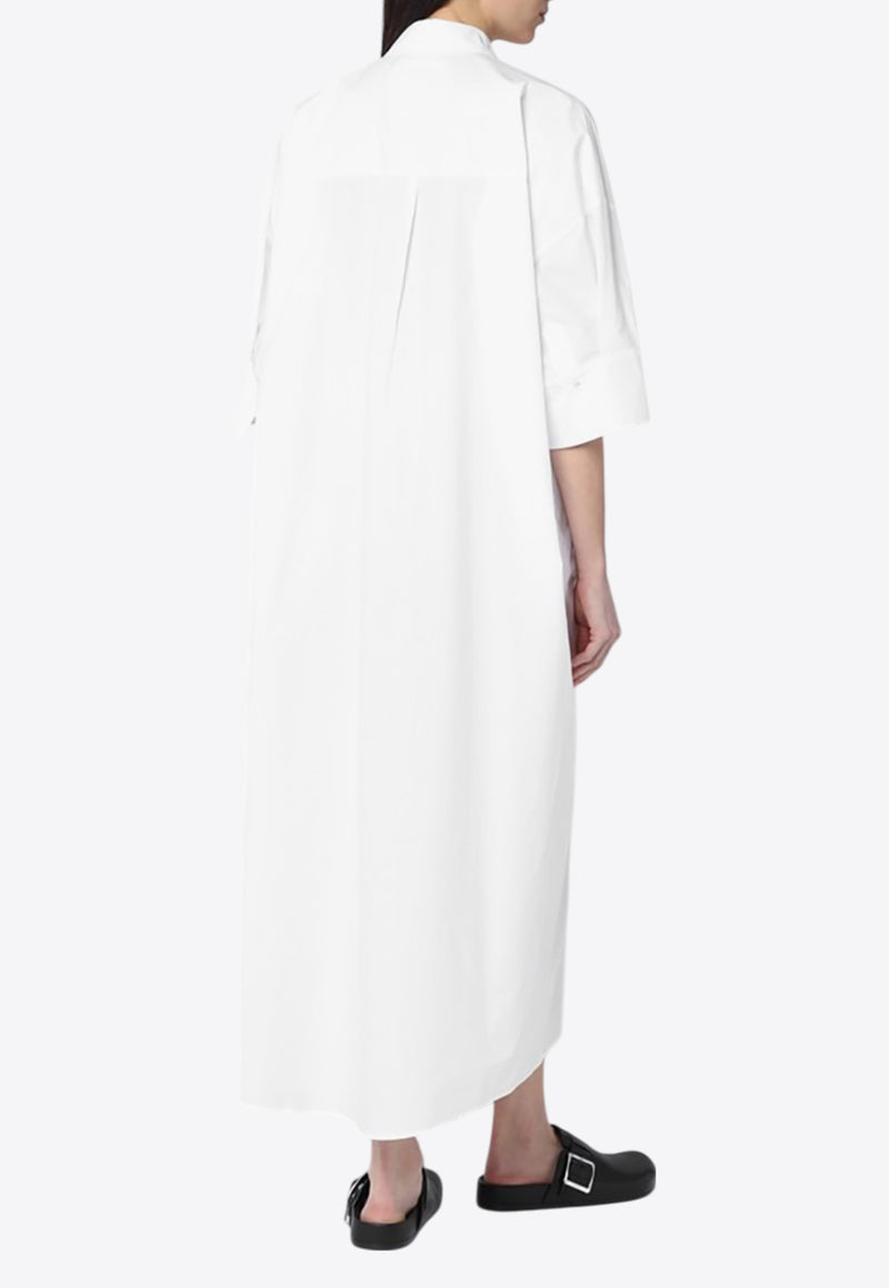 P.A.R.O.S.H Belted Midi Shirt Dress White D726009CO/Q_PAROS-001
