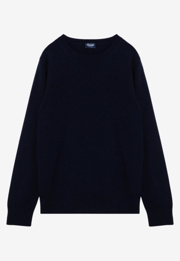 Drumohr Cashmere Crewneck Sweater Blue D7K103WS/P_DRUMH-797