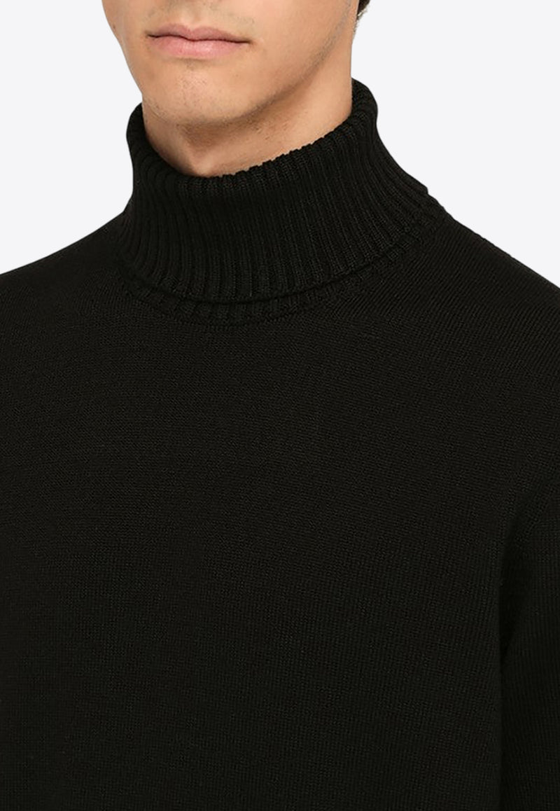 Drumohr Turtleneck Wool Sweater Black D7M104WO/N_DRUMH-690