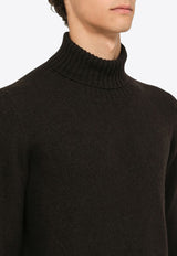 Drumohr Wool Turtleneck Sweater D8W104GWO/N_DRUMH-585 Brown