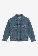 Acne Studios Kids Girls Buttoned Denim Jacket Blue D90002DE/O_ACNE-AUZ