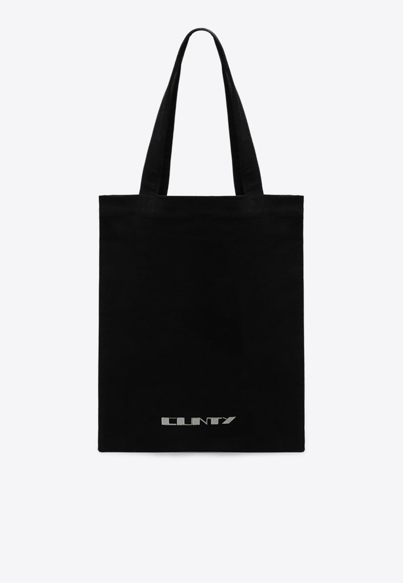 Rick Owens DRKSHDW Logo Canvas Tote Bag Black DA02E7431BMOEM6/R_DARKS-0908