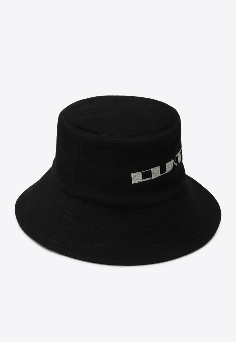 Rick Owens DRKSHDW Logo Bucket Hat Black DA02E7479BMOEM6/R_DARKS-0908