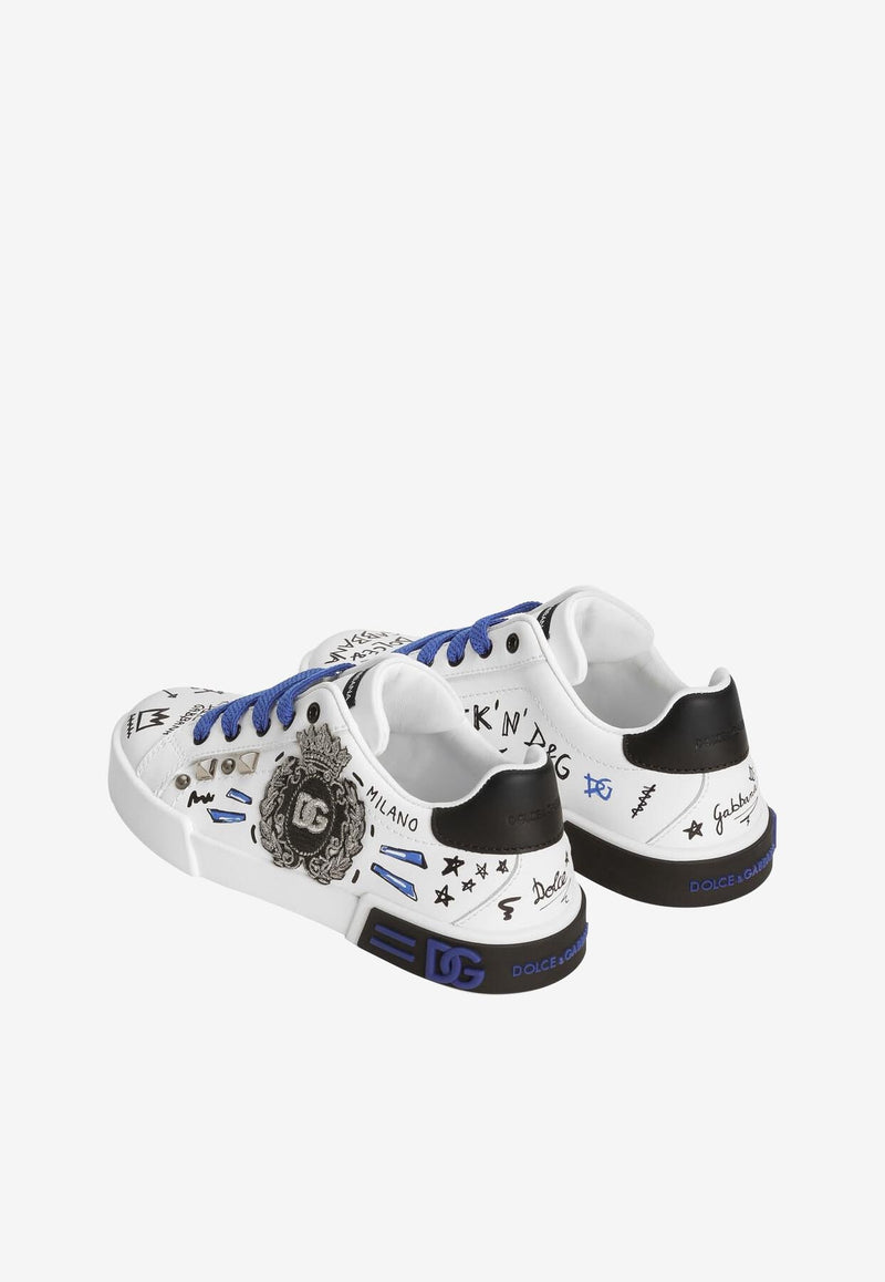 Dolce & Gabbana Kids Boys Portofino Low-Top Sneakers DA0702 AH494 HWF57 Multicolor