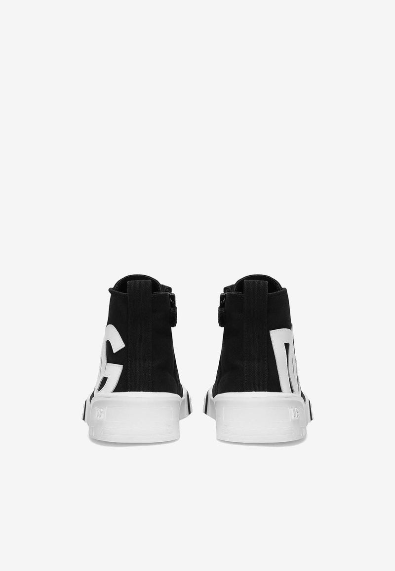 Dolce & Gabbana Kids Boys Portofino High-Top Sneakers DA5195 A4659 8M933 Black
