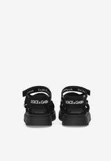 Dolce & Gabbana Kids Boys Logo Grosgrain Sandals DA5205 AB028 89690 Black