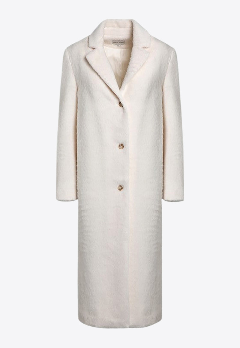 Loulou Studio Danielle Alpaca-Blend Single-Breasted Coat Ivory DANIELLEWO/P_LOULO-IV