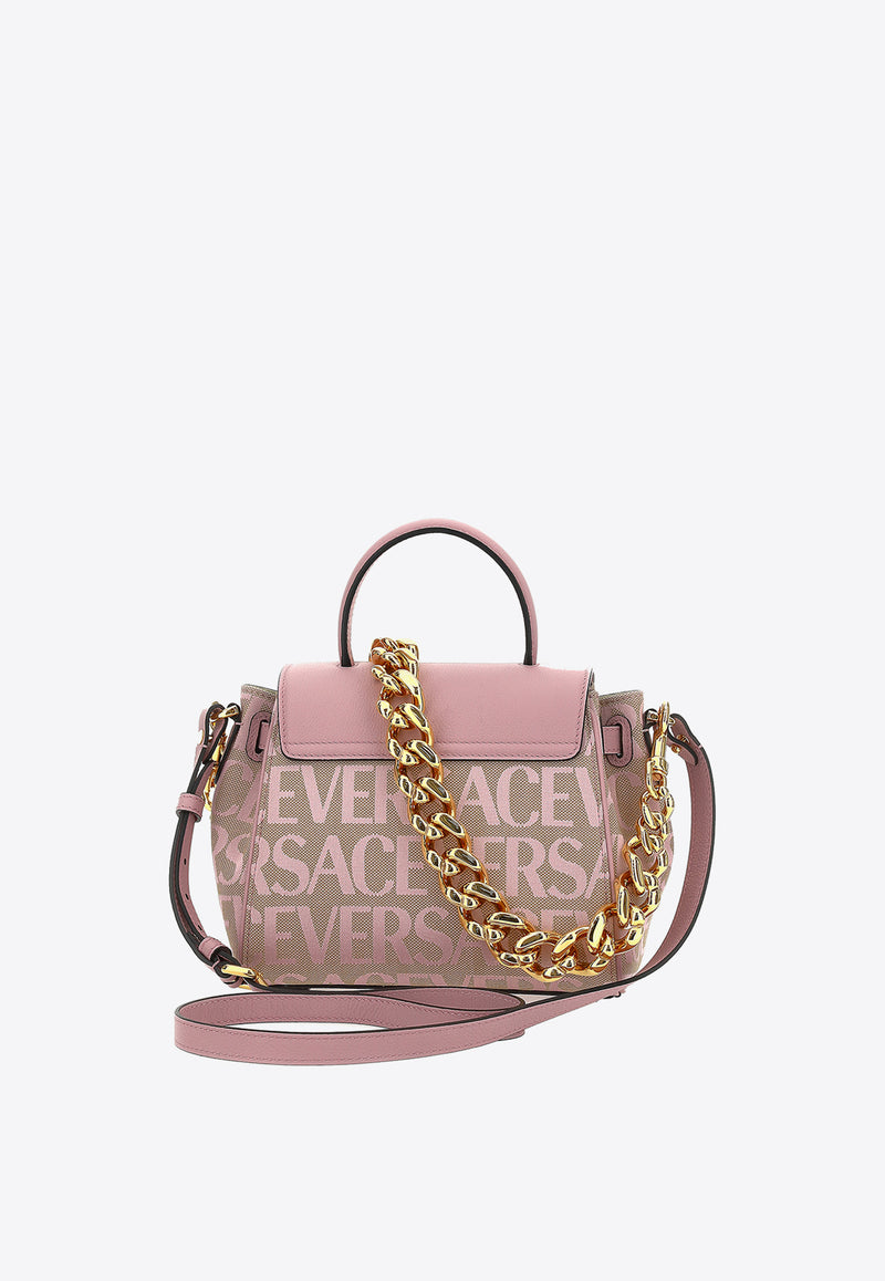 Small La Medusa Logo Jacquard Top Handle Bag Versace Pink DBFI040-1A07951-2N77V