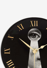 Fornasetti Serratura Table Clock Black DCLO03