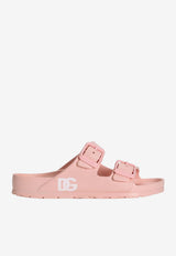 Dolce & Gabbana Kids Girls DG Logo Beach Slides Pink DD0324 A5103 80400
