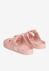 Dolce & Gabbana Kids Girls DG Logo Beach Slides Pink DD0324 A5103 80400