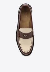 Doucal's Classic Two-Tone Leather Loafers Brown DD8594PHONPZ701/O_DOUCA-TM24